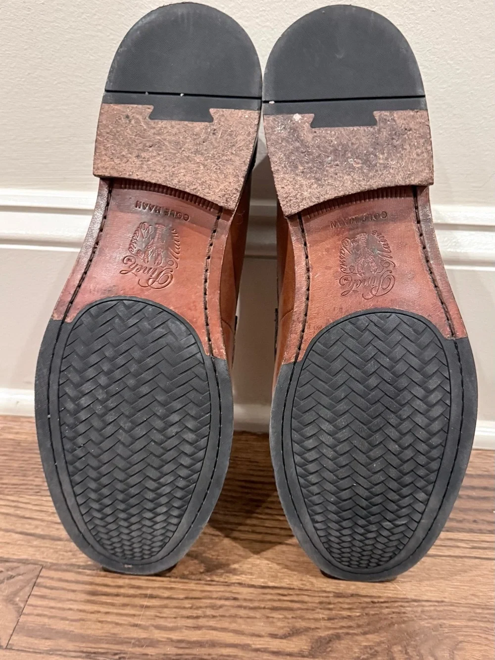 Cole Haan Tan Leather Penny Loafers